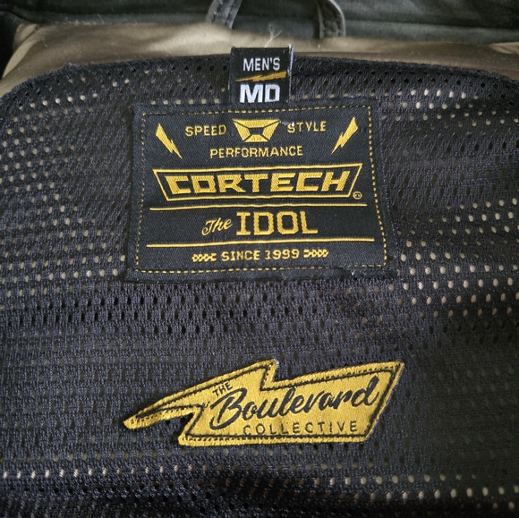 Cortech The Idol Leather Cafe Racer Style Motorcycle Jacket - Picture 4 of 6